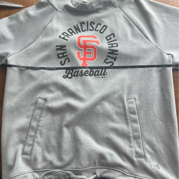 Under Armor San Francisco Giants Gray Hoodie Sweatshirt Drawstring Waist Sz M - Picture 7 of 9